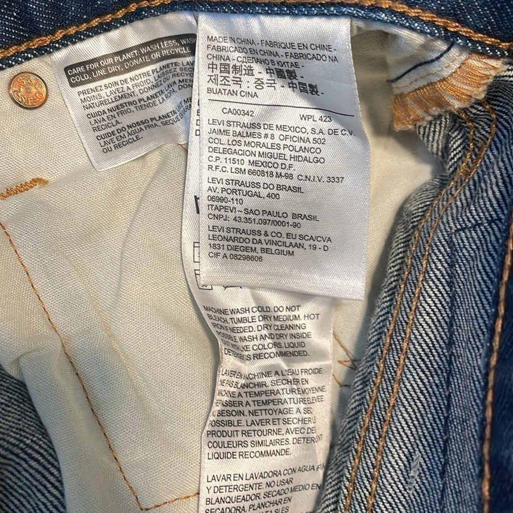 LEVI'S 501 FOR WOMEN STRAIGHT LEG RIDE WEST JEANS - Picture 7 of 11